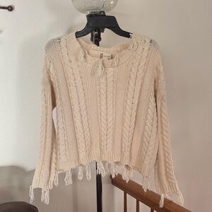 Cream Cable Knit Sweater(altard state)